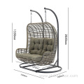 Family Outdoor Furniture Garden Rattan Double Swing Chair